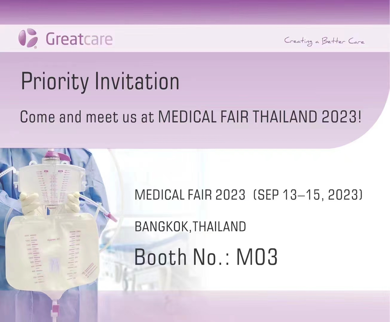 Greatcare-teamet deltar på Medical Fair Thailand 2023